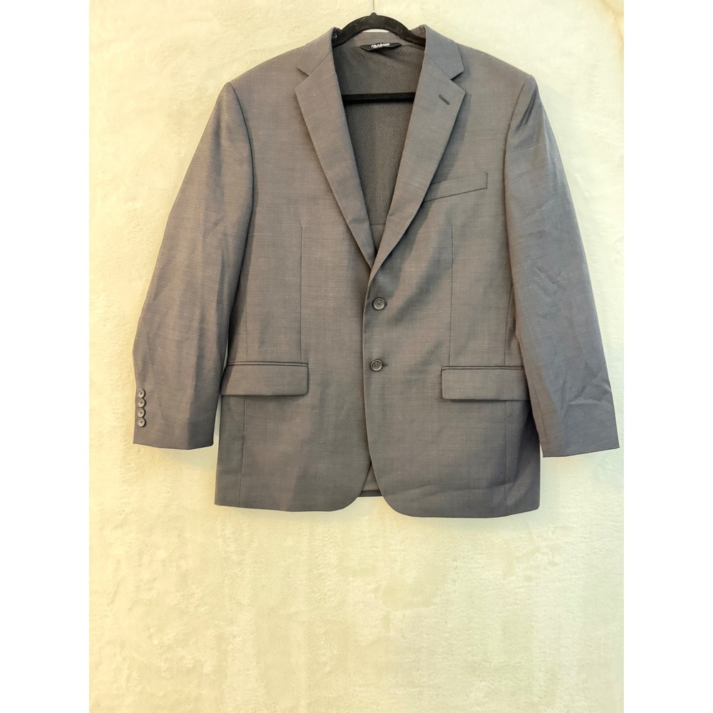 Jos A Bank Traveler Travel Tech Suit Jacket Mens 44R Slim Fit Gray Wool Blend